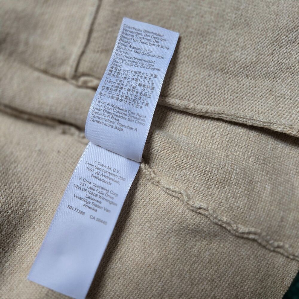 J.Crew School Boy Cotton Knit Blazer M Beige Academia Preppy Coastal Business - Picture 8 of 9